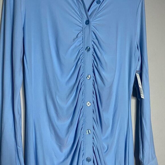 NWT No Boundaries Junior’s Light Blue Ruched Front Button Dress Size XL - Picture 8 of 8